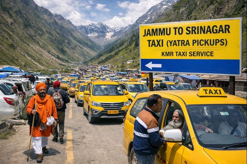 Jammu to Srinagar Taxi (Yatra Pickups)- Taxi for Amarnath yatra