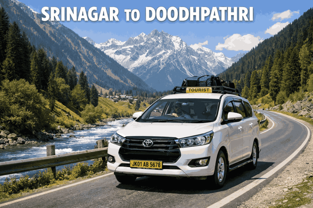 Srinagar to Doodhpathri taxi