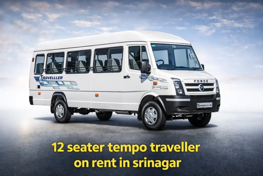 12 seater tempo traveller on rent in srinagar
