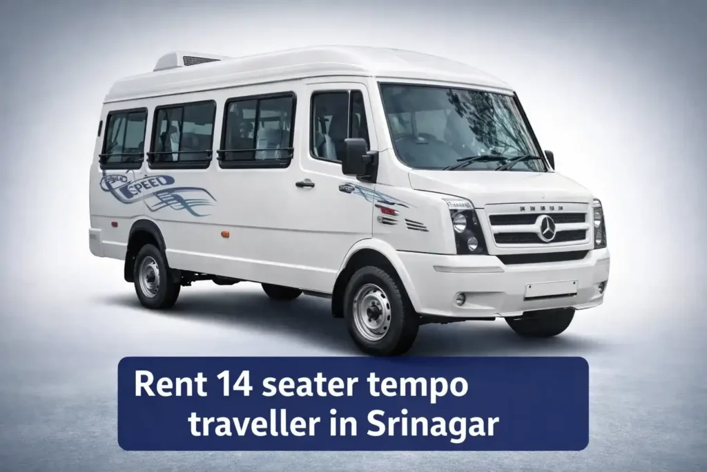 Rent 14 seater tempo traveller in Srinagar