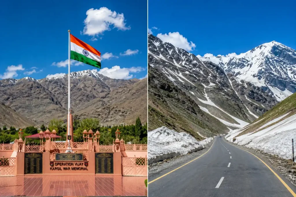 Drass Kargil War Memorial and Zojila Pass on the Srinagar to Kargil taxi route
