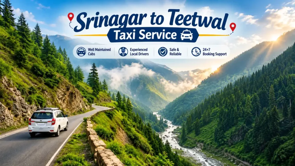 Srinagar to Teetwal Taxi Service